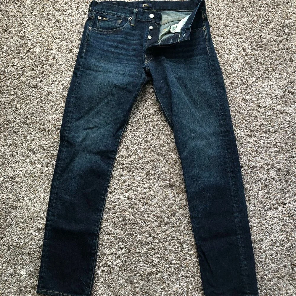(Like New) Polo Ralph Lauren - Sullivan Slim Fit Jeans (Dark wash) - Picture 1 of 3